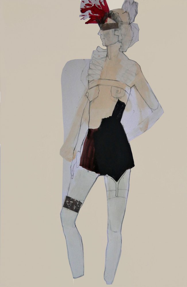 Mode met gevederde oogmaskers door Doris Schmitz