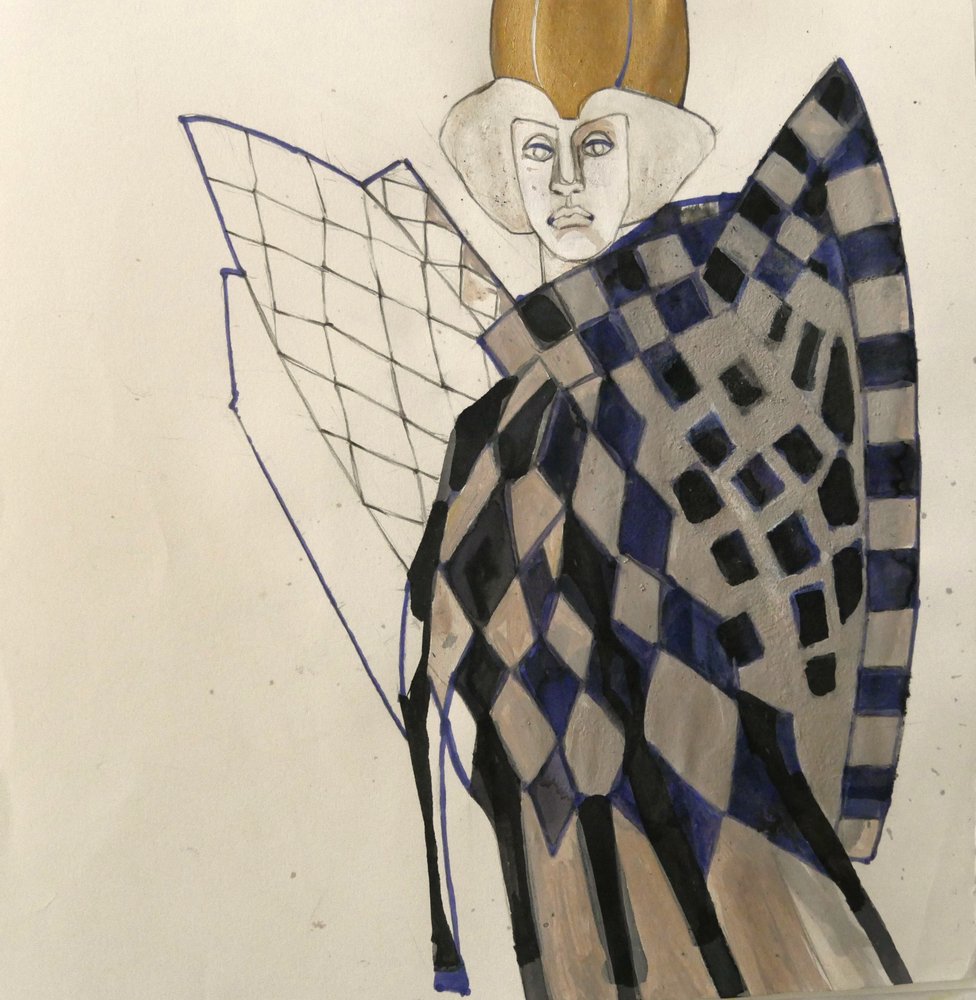 Harlequin Regal-portret door Doris Schmitz