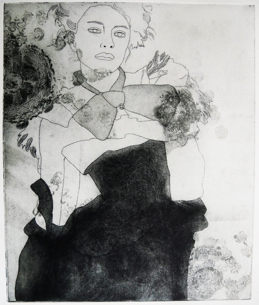Monochroom modeportrait door Doris Schmitz