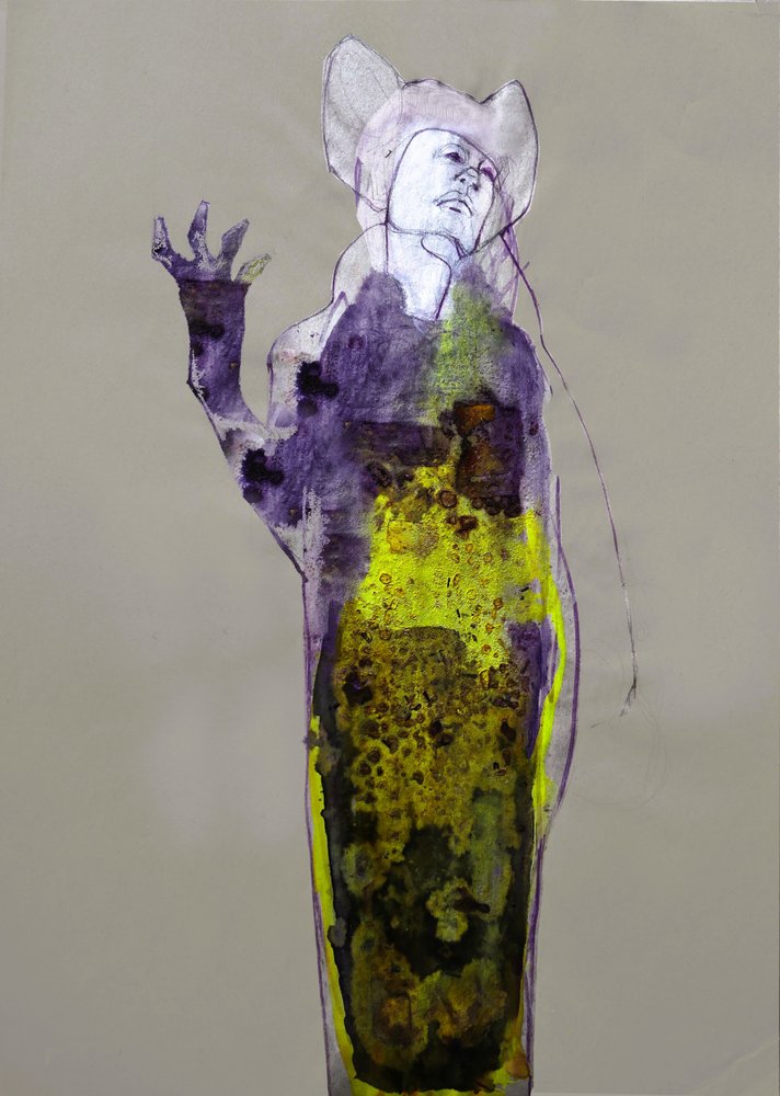 Mysterieuze paarse figuur door Doris Schmitz