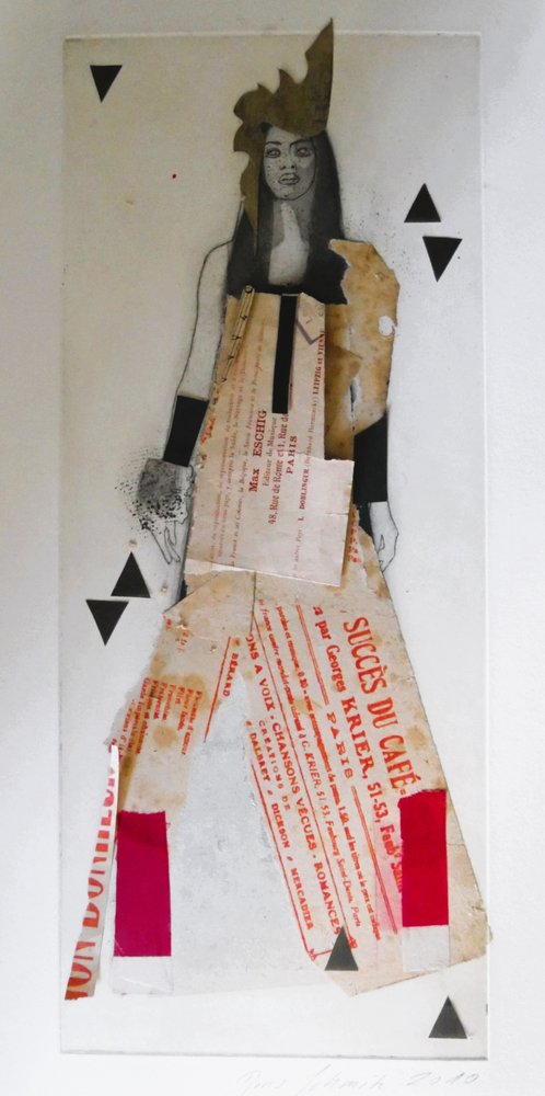 Collage van vintage mode door Doris Schmitz