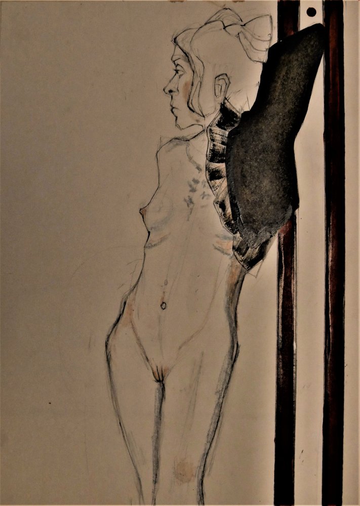 Naaktfiguur met vleugels door Doris Schmitz