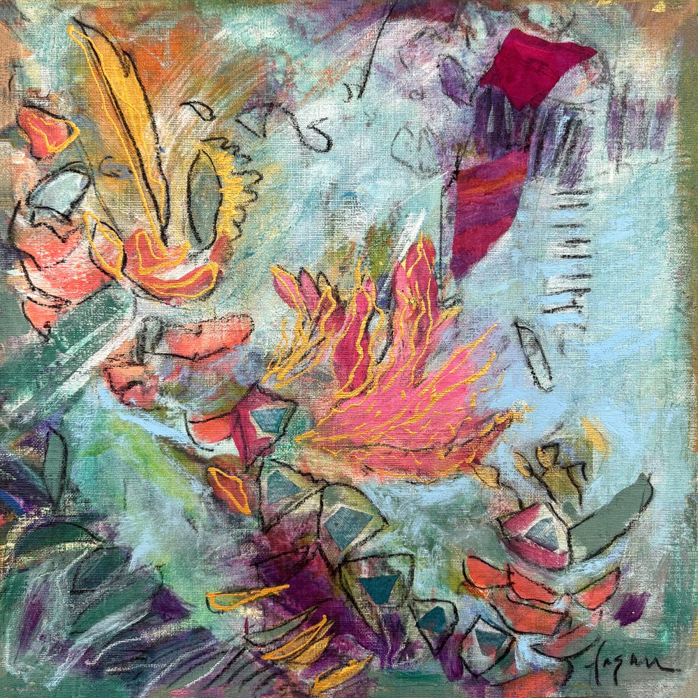 Abstract Garden Bloom door Dorothy Fagan