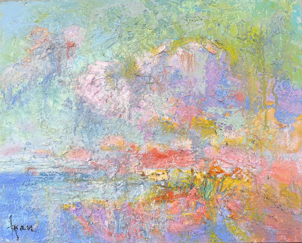 Een dromerig kuststadje in pastelkleuren door Dorothy Fagan