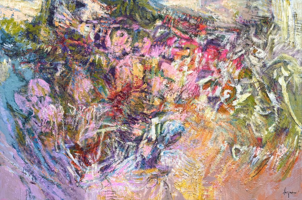 Levendige abstracte gezichten door Dorothy Fagan