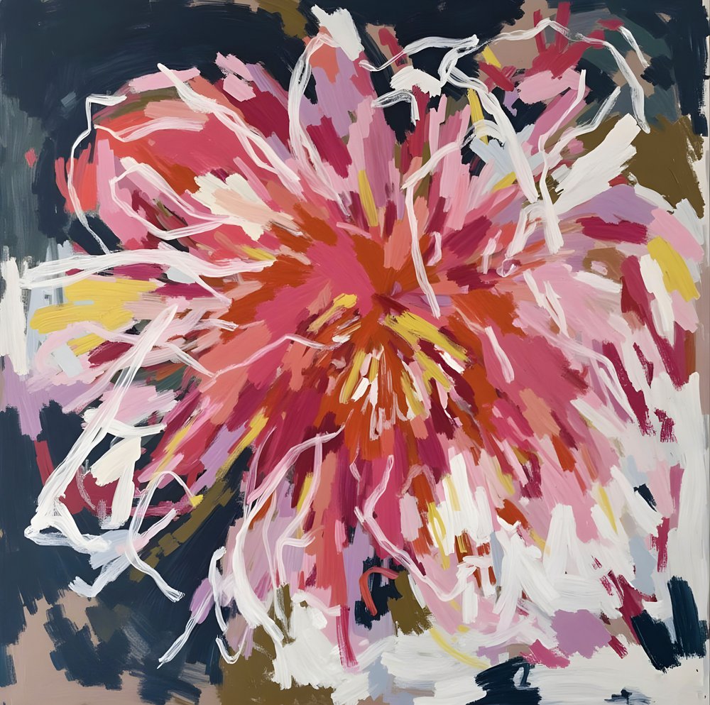 Levendige abstracte bloem door Edie
