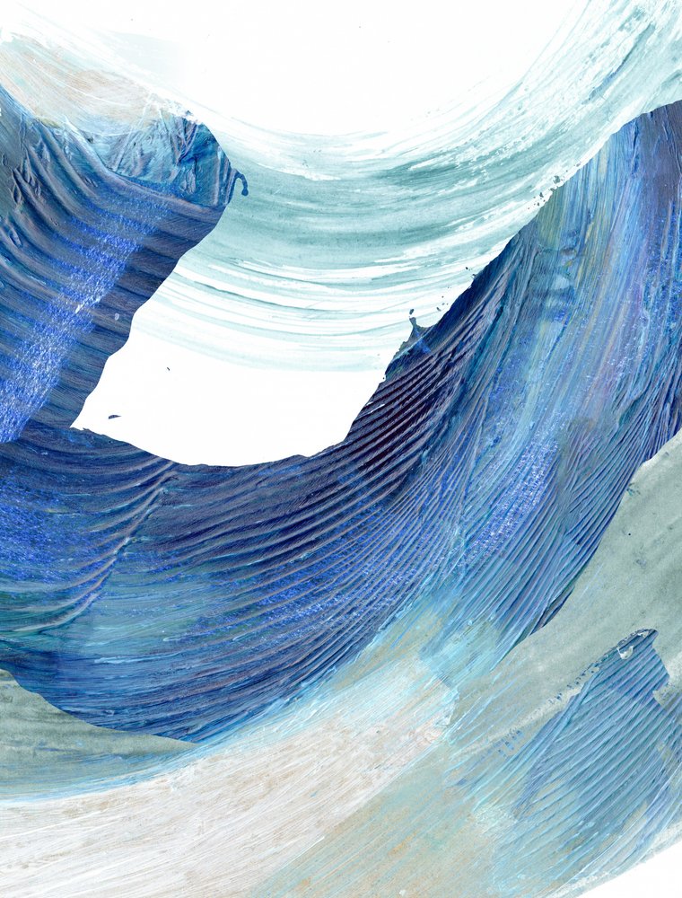 Stromende blauwe golven door Edward Selkirk