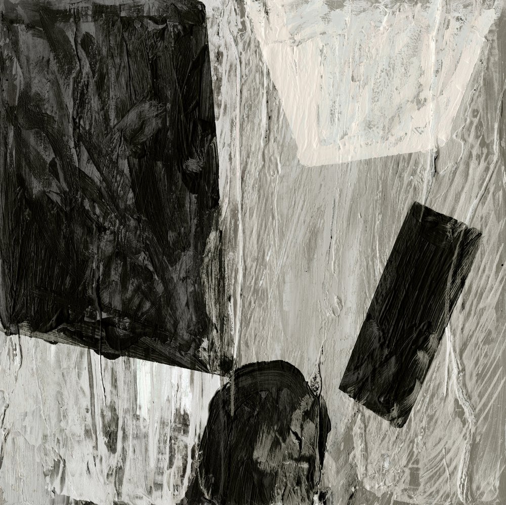 Getextureerd, abstract, monochroom door Edward Selkirk