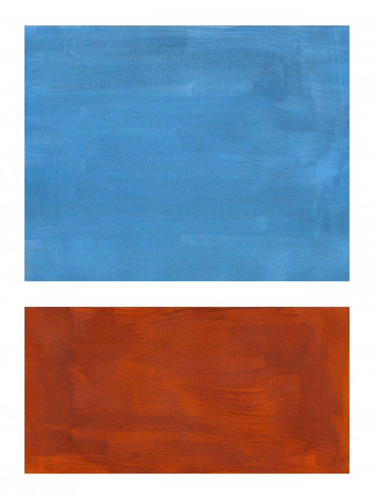 Abstracte blauwe roestblokken door Ejaaz Haniff