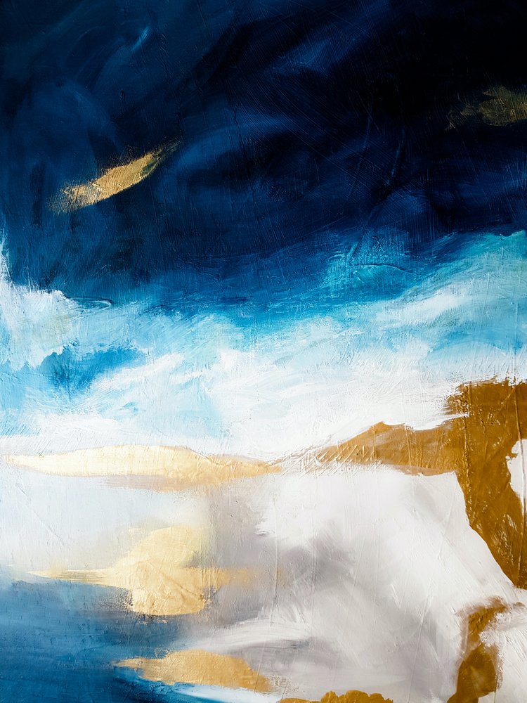 Blue Gold Horizon door Ejaaz Haniff