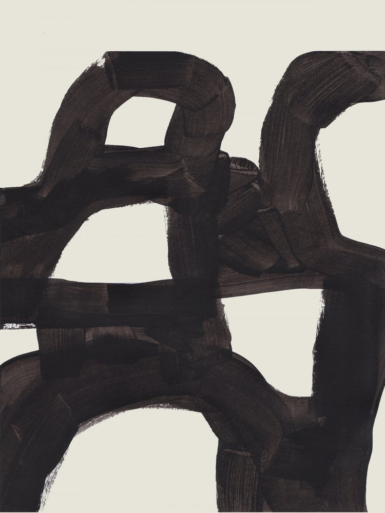 Gedurfde abstracte penseelstreken door Ejaaz Haniff