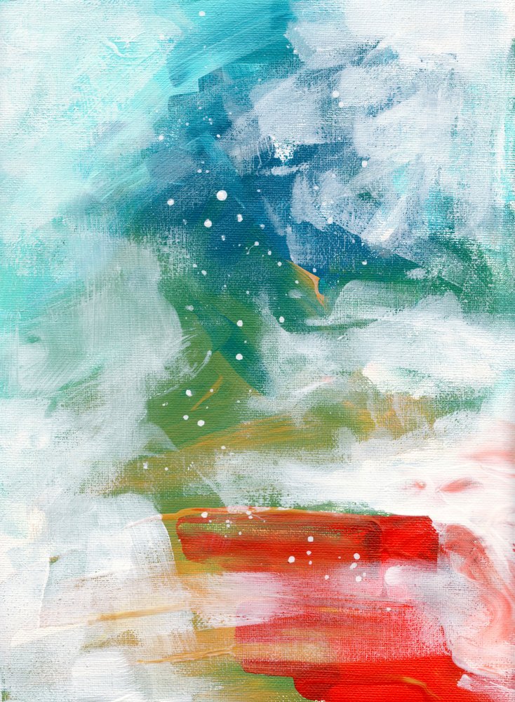 Dynamische abstracte stroming door Ejaaz Haniff