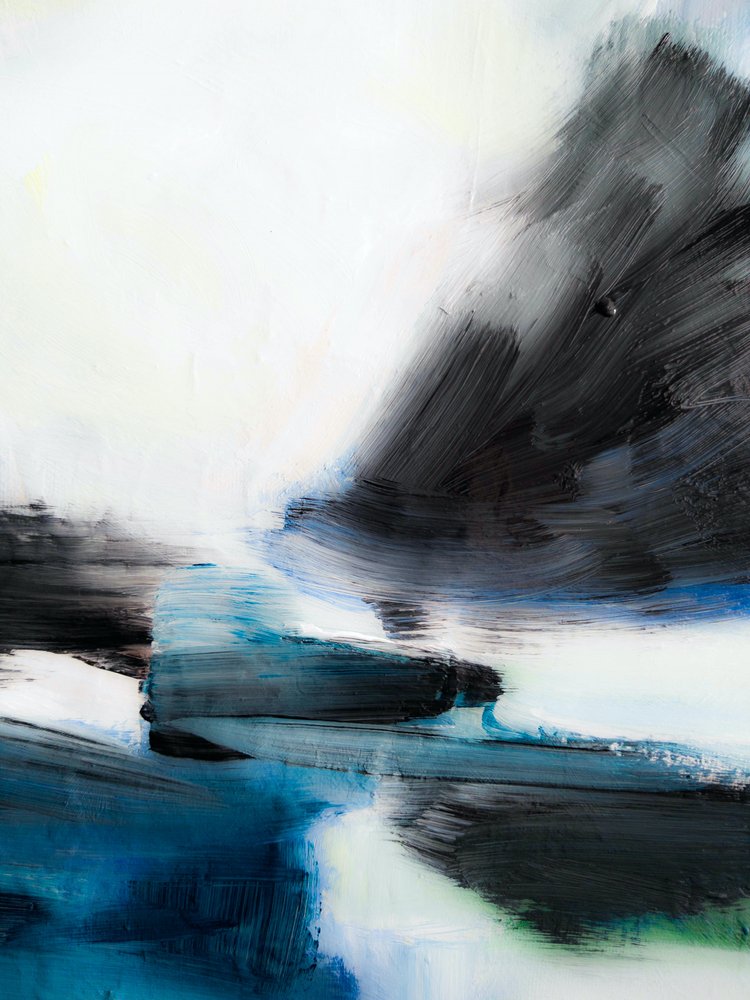 Vloeibaar blauw – Abstract door Ejaaz Haniff