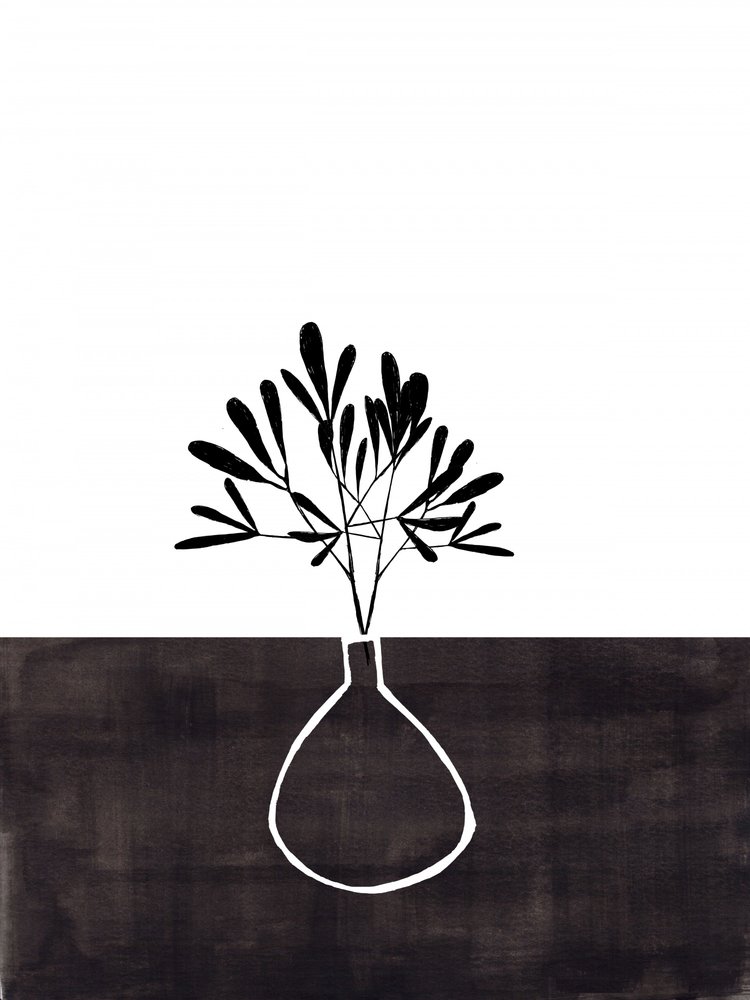 Modern plantenvat door Ejaaz Haniff
