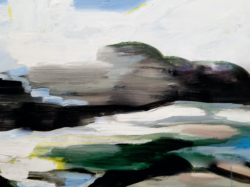 Stemmig abstract landschap door Ejaaz Haniff