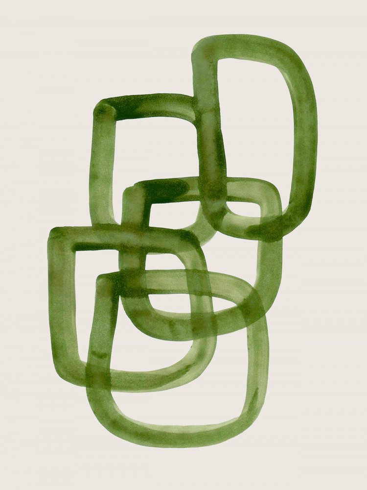 Biologisch groen abstract door Ejaaz Haniff