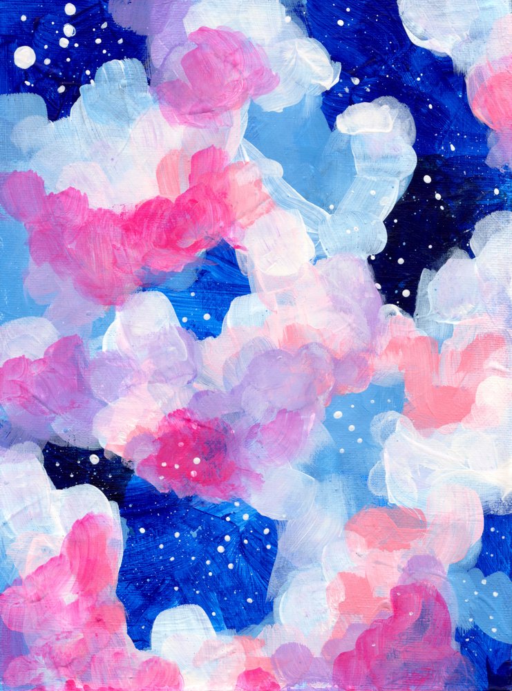 Roze, blauwe, dromerige lucht door Ejaaz Haniff