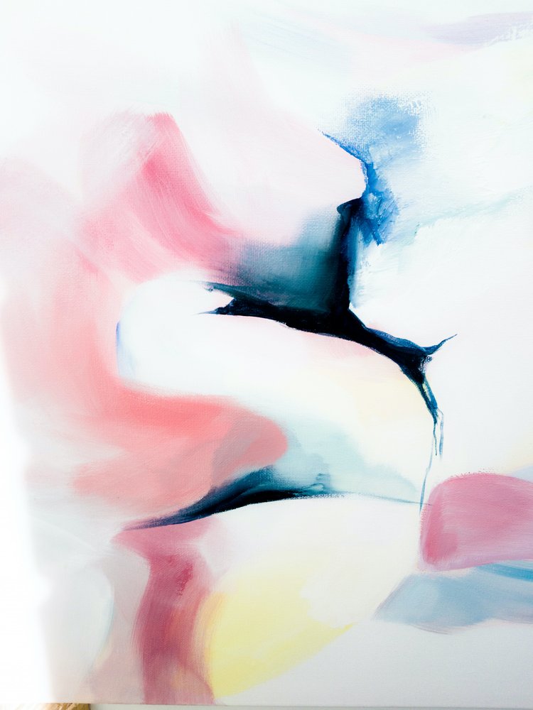 Roze Blauw Etherische Stroming door Ejaaz Haniff