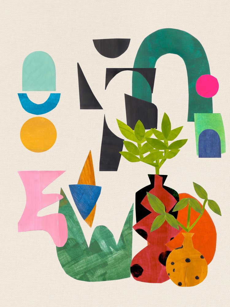 Speels abstract stilleven door Ejaaz Haniff