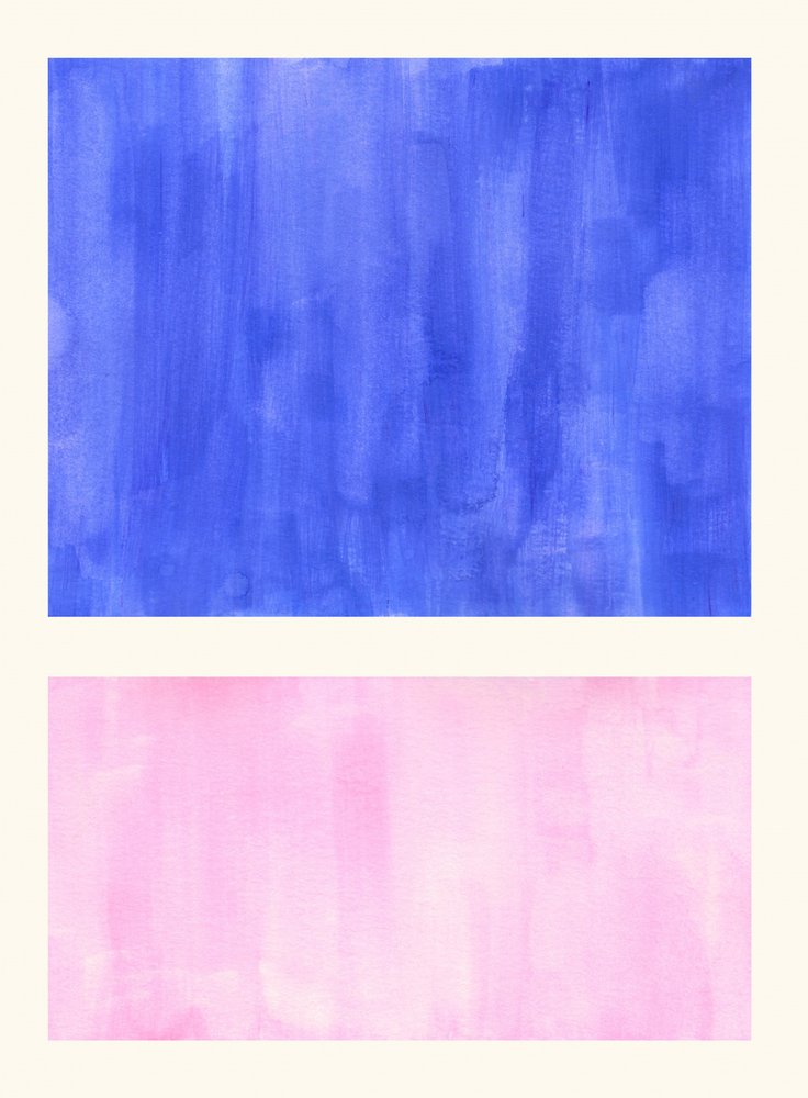 Zachtblauw-roze abstract door Ejaaz Haniff