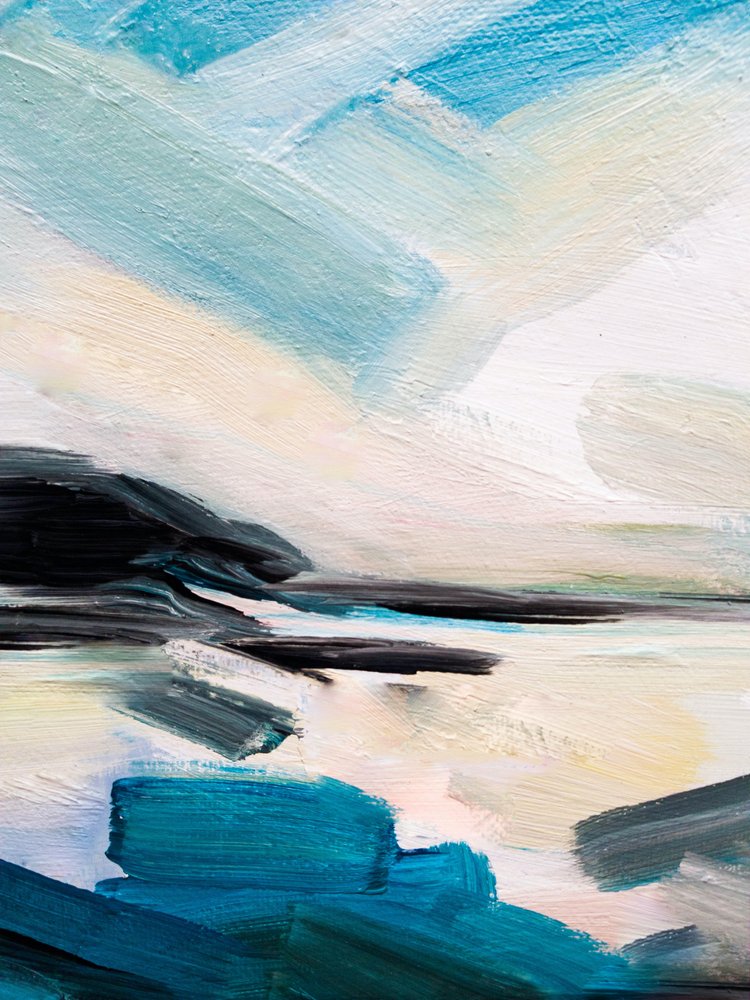 Rustig abstracte kustscène door Ejaaz Haniff