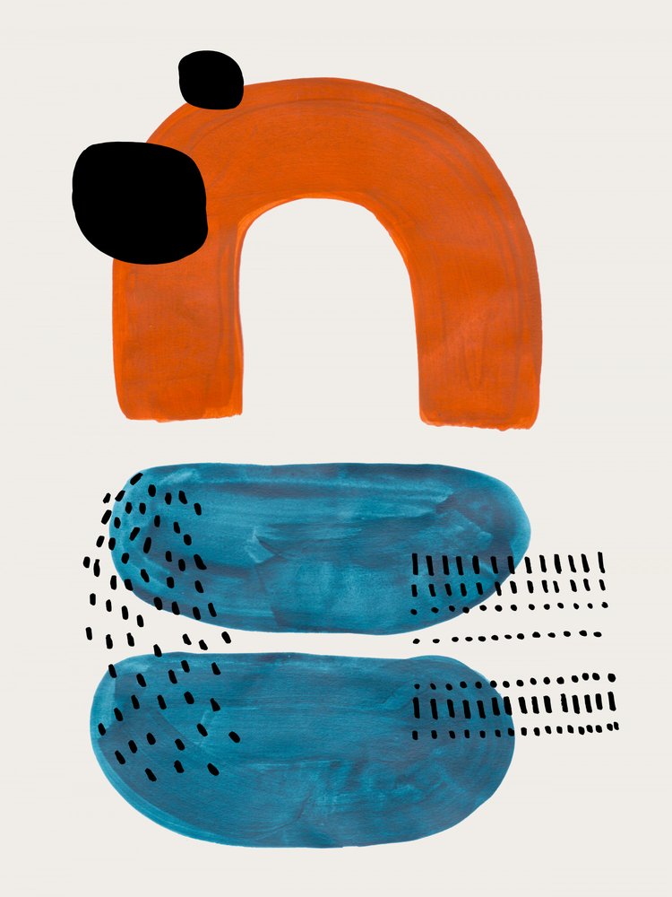 Levendige abstracte vormen door Ejaaz Haniff