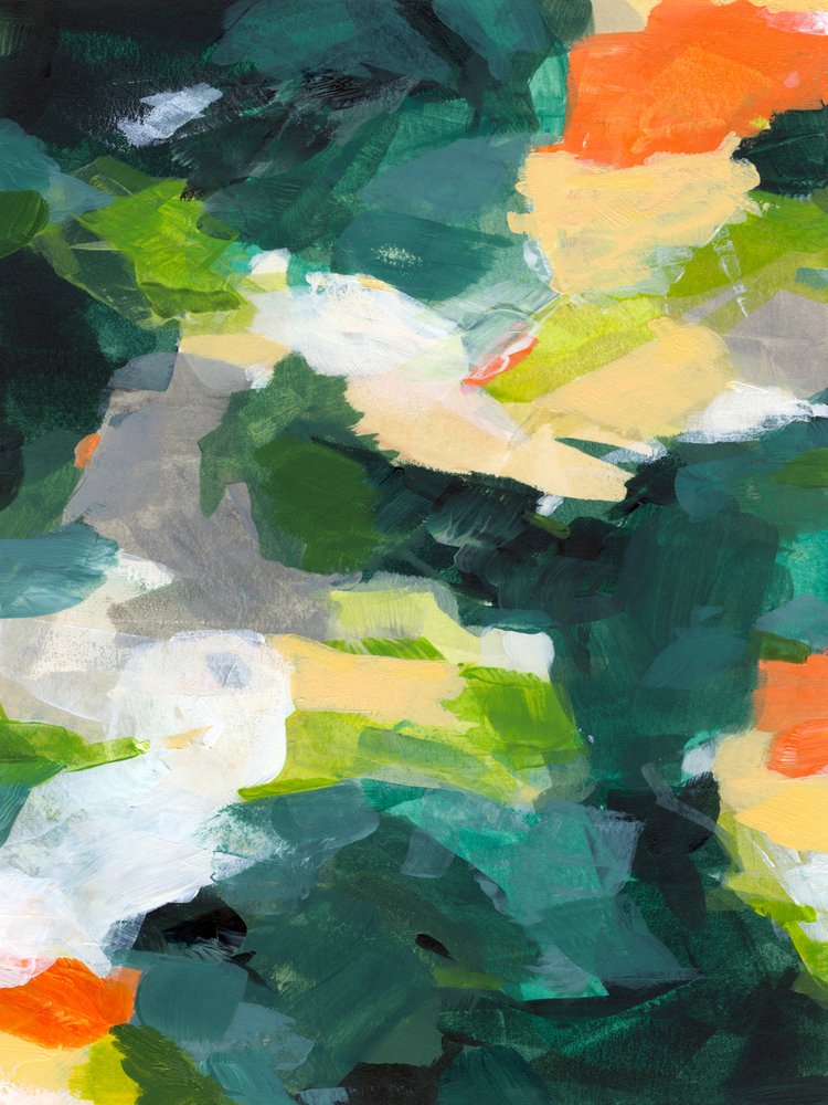 Levendige abstracte groentinten door Ejaaz Haniff