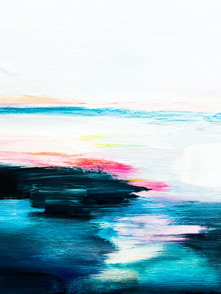 Levendig abstract zeegezicht door Ejaaz Haniff