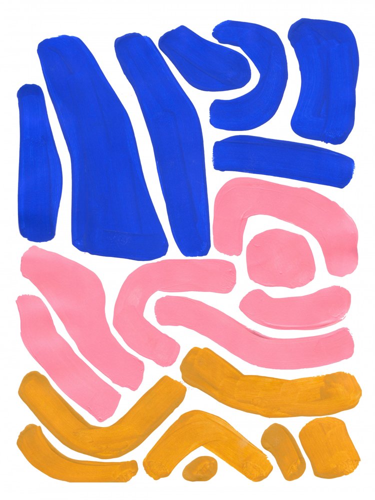 Levendige abstracte vormen door Ejaaz Haniff