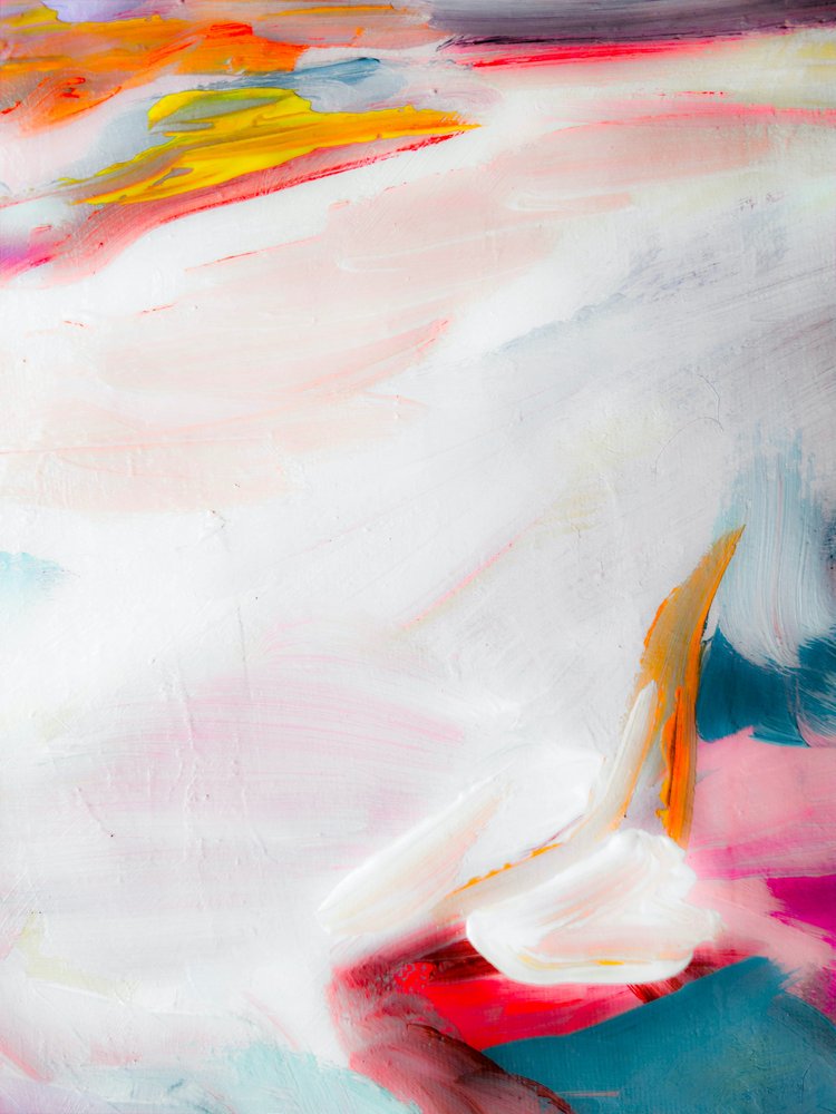 Levendige abstracte penseelstreken door Ejaaz Haniff