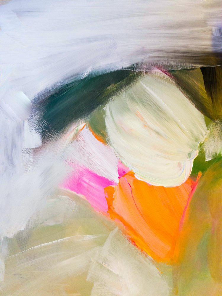 Levendige abstracte penseelstreken door Ejaaz Haniff