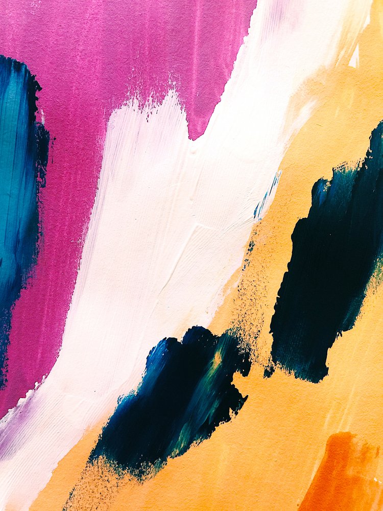 Levendige abstracte penseelstreken door Ejaaz Haniff