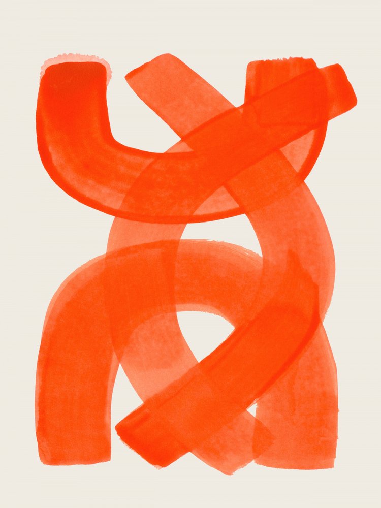 Levendige oranje abstractie door Ejaaz Haniff