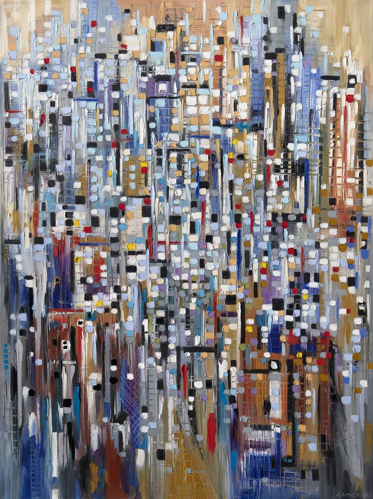 Abstract: Stadslichten door Ekaterina Ermilkina
