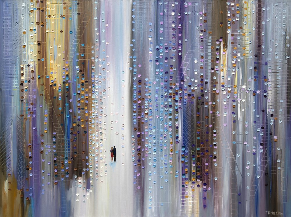 Romantische regen in de stad door Ekaterina Ermilkina