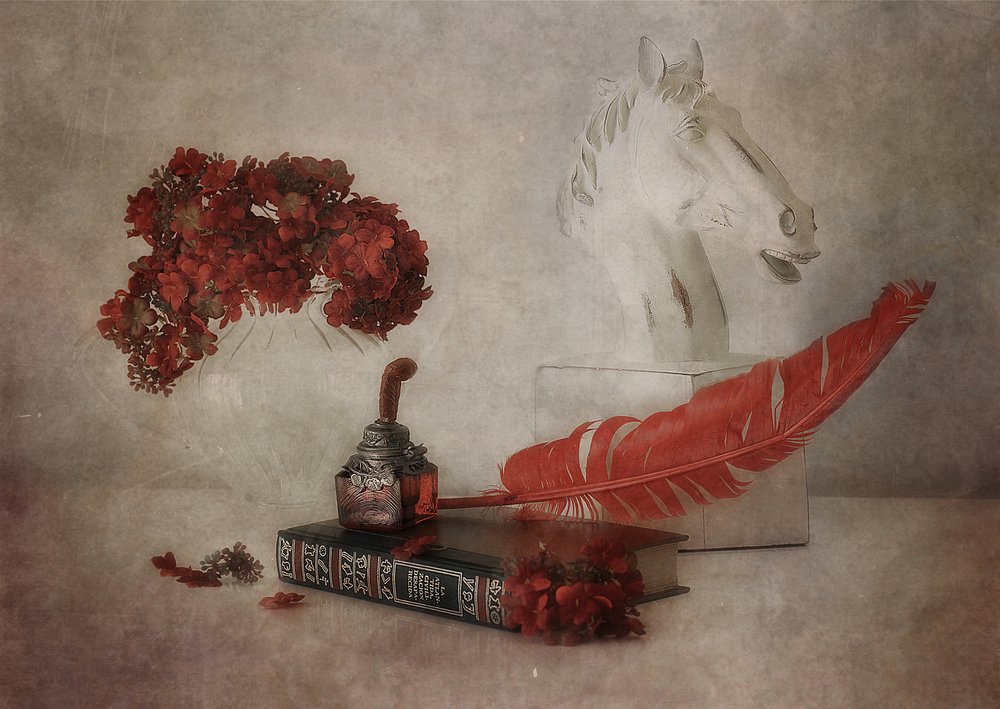 Vintage literair stilleven door Elena Arjona
