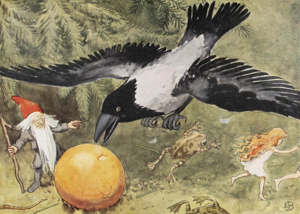 Het Zonne-ei (1932) De Kraai door Elsa Beskow