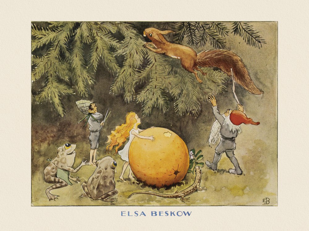 Het zonne-ei  De eekhoorn door Elsa Beskow