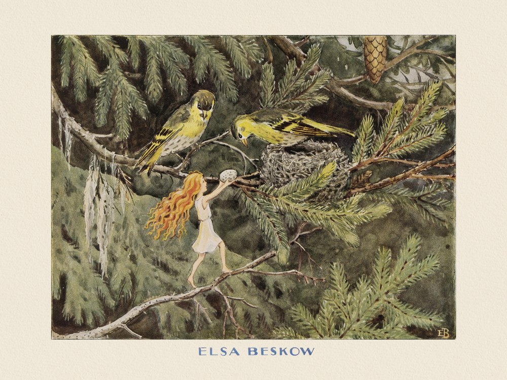 Het zonne-ei De vogels door Elsa Beskow