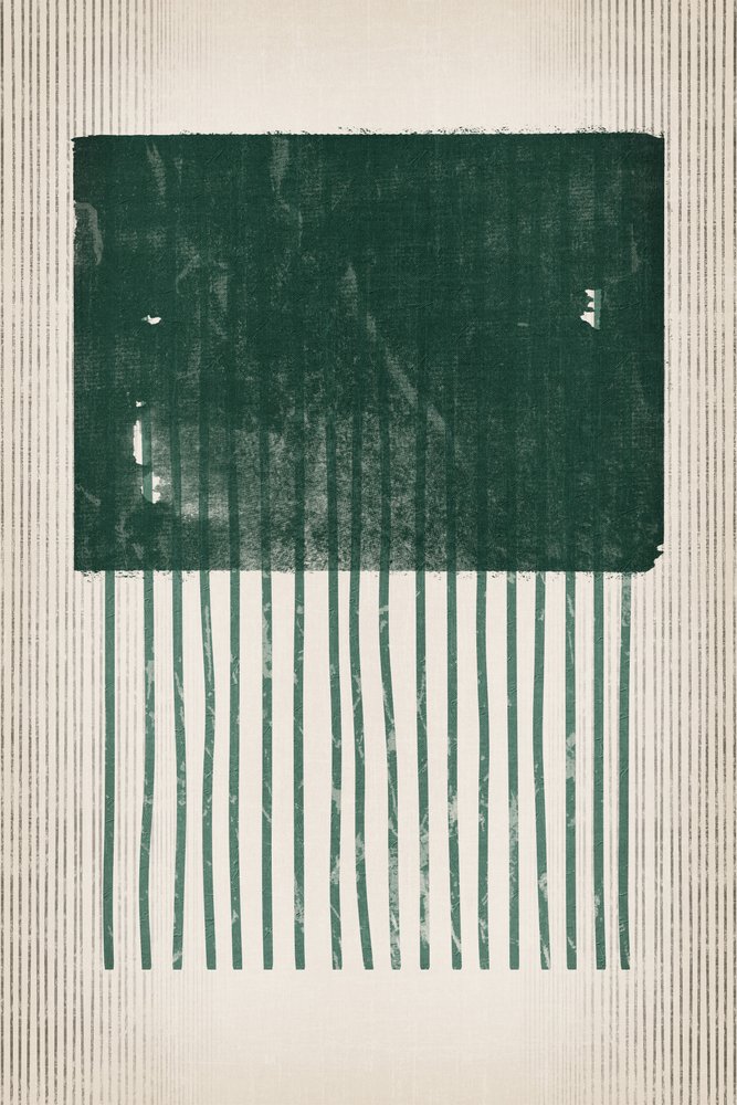 Forest Green Verticaal Abstract door Ema Paraschiv