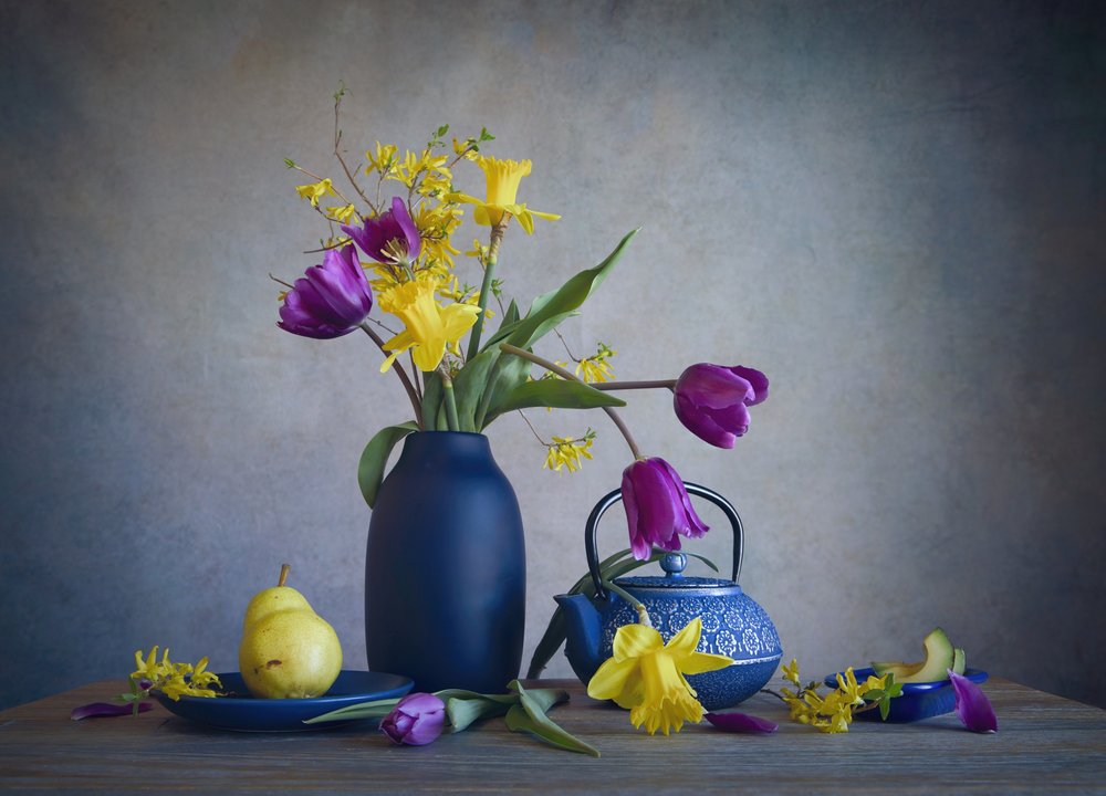 Levendig lente-stilleven door Fangping Zhou