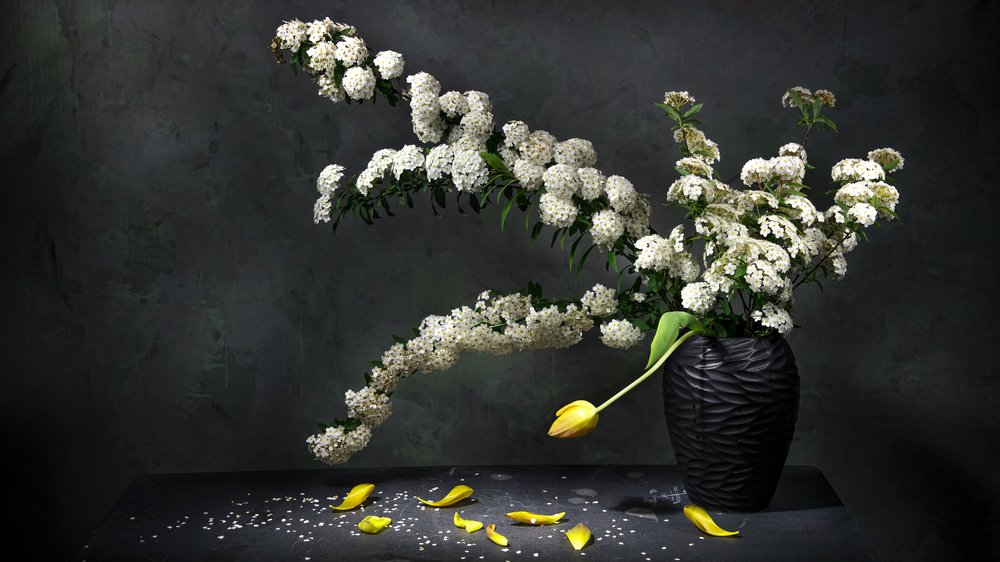Elegant bloemstilleven door Felice Angelino