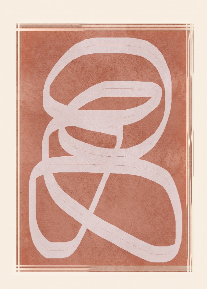 Abstracte terracotta lussen door Flow Line