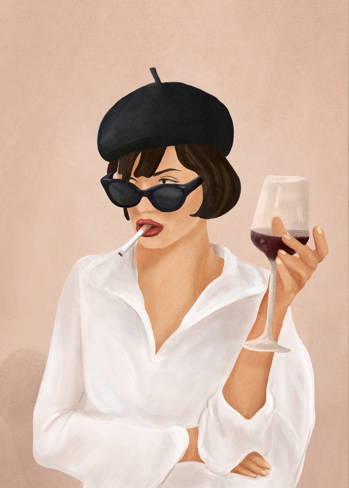 Chique dame in een smoking door Flow Line