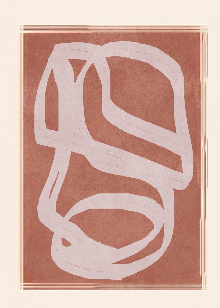 Aardse abstracte stroming door Flow Line