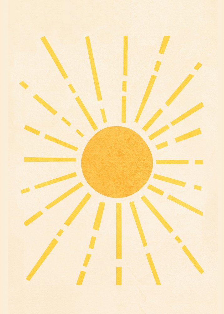 Gouden Sunburst door Flow Line