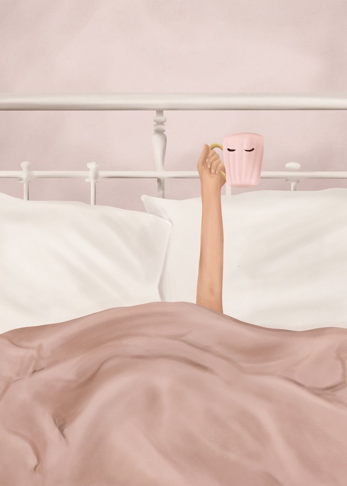 Koffie op bed door Flow Line