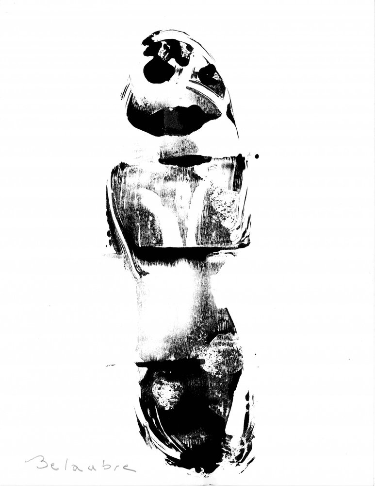 Abstract vrouwensilhouet door Frederic Belaubre