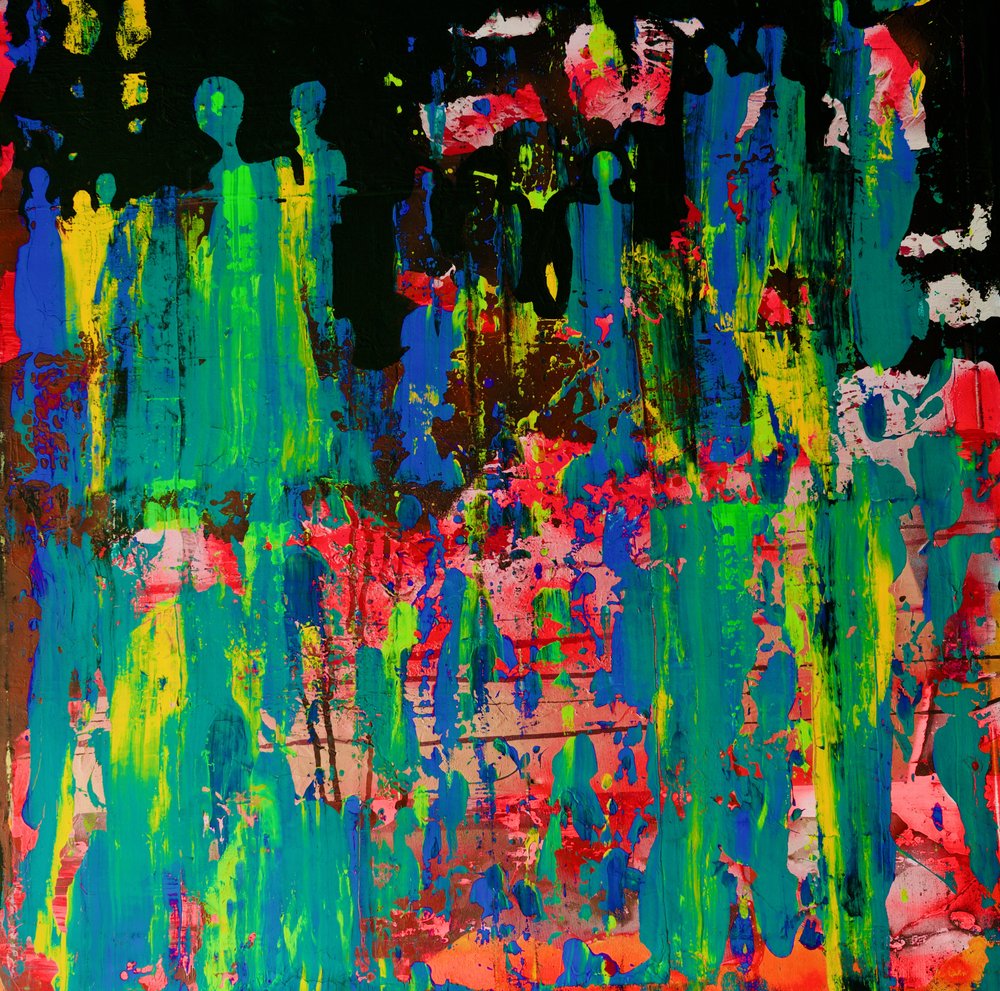 Levendige abstracte menigte door Fredrik Olsen