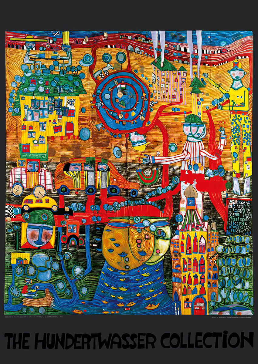 De faxafbeelding van 30 dagen door Friedensreich Hundertwasser